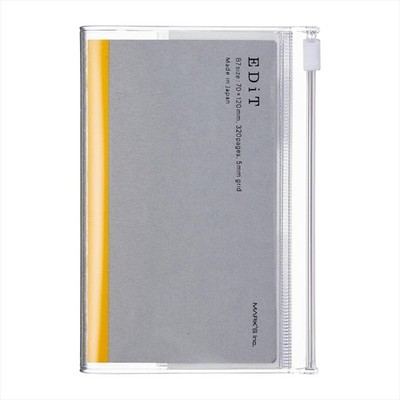 Graph paper notebook, B7 size (modified), with PVC cover, EDiT 5mm grid, clear,