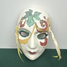 Venetian Masquerade Mask 5  Floral Glitter Carnival Decor