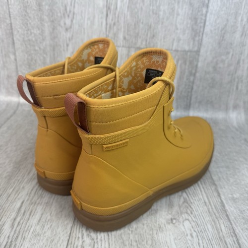 Muck Boot Company Originals Lace-Up Yellow Waterproof Boots Women's 9 - Picture 5 of 13