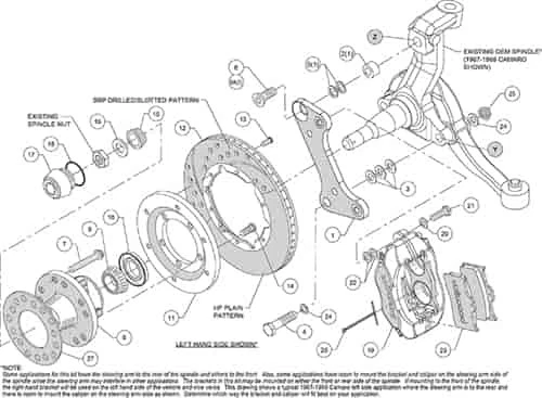 Kit de buje delantero Wilwood 140-10996-D forjado serie Dynalite Pro Foto 3 de 4