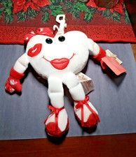 Valentines Large Heart Dan Dee Plush Stuffed Red/ White Sweet Heart Friend