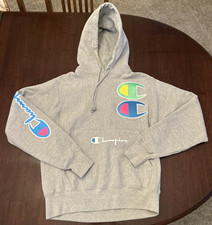 Champion LIFE Reverse Weave Exclusive Hoodie Mens Size S Embroidered Double Logo