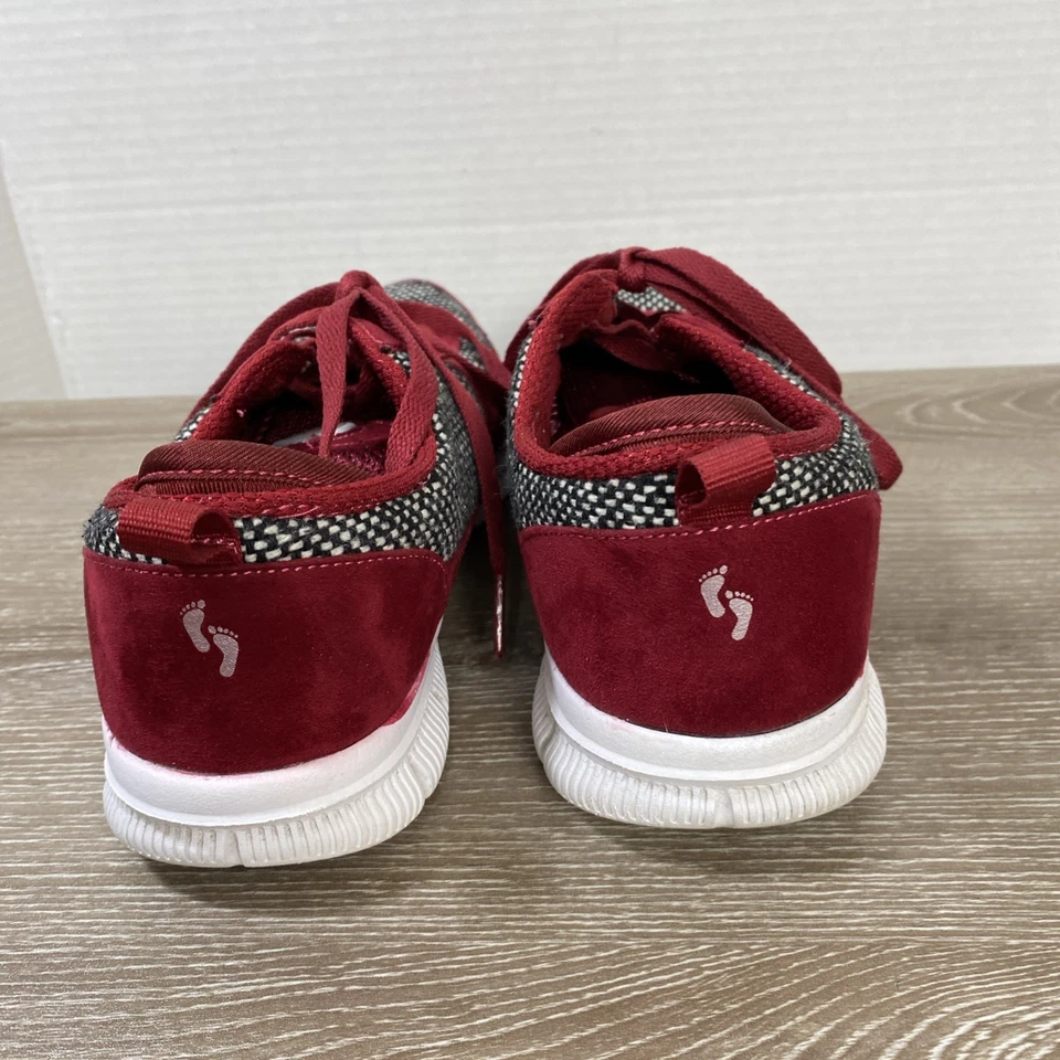 Tênis de caminhada/corrida Cheeks Fit Body Tony Little feminino 7,5 W preto/vermelho 2 tons - Imagem 4 de 4