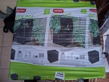 Keter City 113L Outdoor Storage Box Resin Garden Furniture  Weatherproof New.