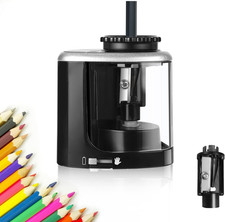 Temperamatite Elettrico,Temperini Elettrici Alimentazione a Batteria Con 2 Lame 