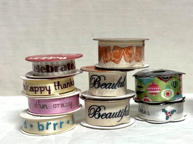 Scrapbooking Self Adhesive Ribbon Lot 43 spools New - Image 3 of 3