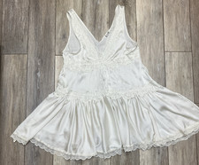 Free People Intimately M Babydoll A Line Dress Satin Lace Whimsy Fairy Coquette