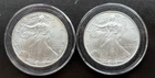 2004 and 2005 American Silver Eagles US Mint Issue 1 oz .999% Pure Silver Rounds