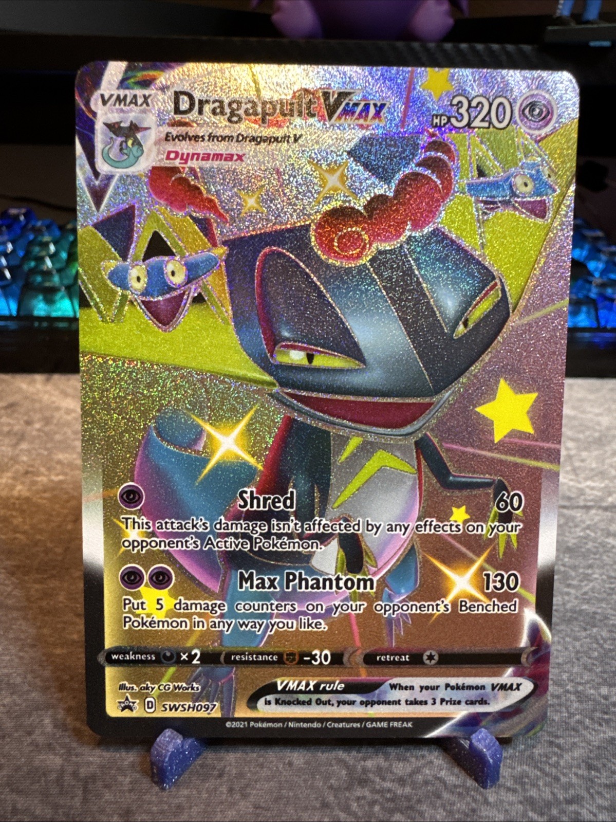 dragapult vmax pokemon card value 093/192 - Ultra Rare When your Pokmon VMAX is Knocked Out Dragapult VMAX 093 - Holofoil