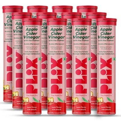 PLIX - THE PLANT FIX Apple Cider Vinegar Effervescent Tablet Pack of 4