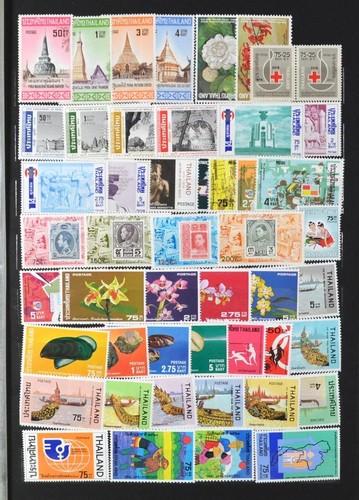 Thailand Stamps on 2 sides of large stock card mainly u/m (K9)