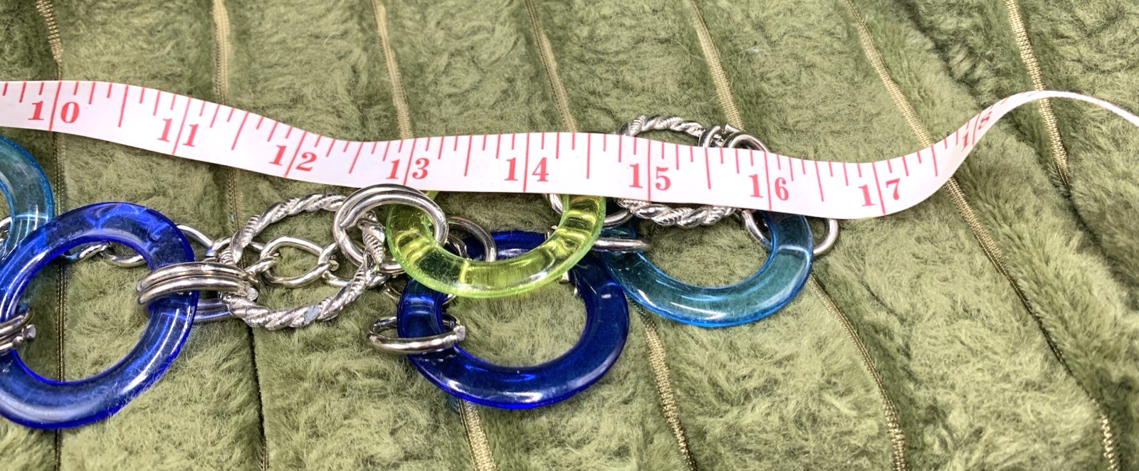 Silver Tone Multi Color Circles Adjustable Chain … - image 7