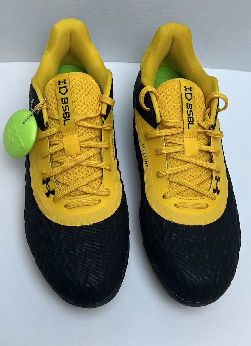 Under Armour Men's Yard MT TPU 3.0 Baseball Cleats Black Yellow