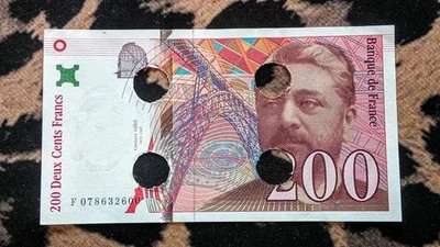 Billet 200 Francs Eiffel 1999 ( Neuf  / Annulé ) - Photo 1/2