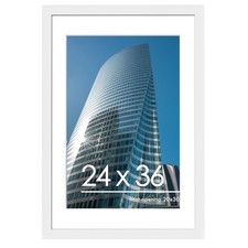 PEALSN 24x36 Poster Frame, Display Pictures 20 x 30 with Mat or 24 x 36 Witho...