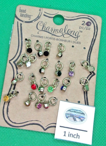 Bead Landing Charmalong #316390 Multicolor Round Glass Charms pkg. 20- See Below