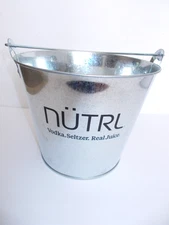 Nutrl Vodka, Seltzer, REAL JUICE  Metal Ice Bucket With Handle