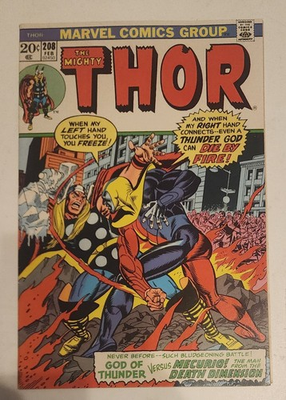 #ad THOR #208 JOHN BUSCEMA CLEAN 9.0 9.2 1972 FIRST APP 4 D MAN $30.10