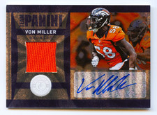 VON MILLER 2012 TOTALLY CERTIFIED TEAM PANINI BRONCOS JERSEY AUTO /25 GAME-USED