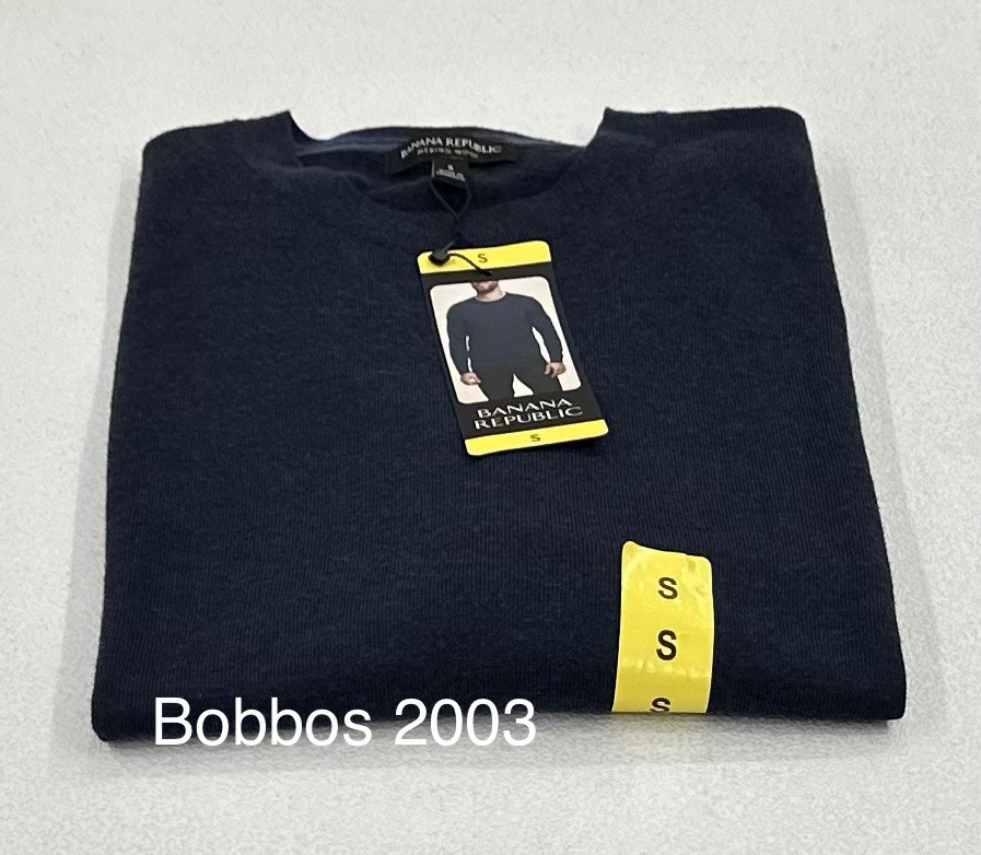 Banana Republic Men’s Merino Wool Crew Neck Sweater, Blue, Size S