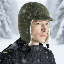 Winter Hat with Visor Warm Earflaps Hat Baseball Cap Hunting Hats for Men Women