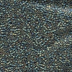 Matte Metallic Green Iris Miyuki Delica Seed Bead 11/0 7.2G Tube DB324-TB