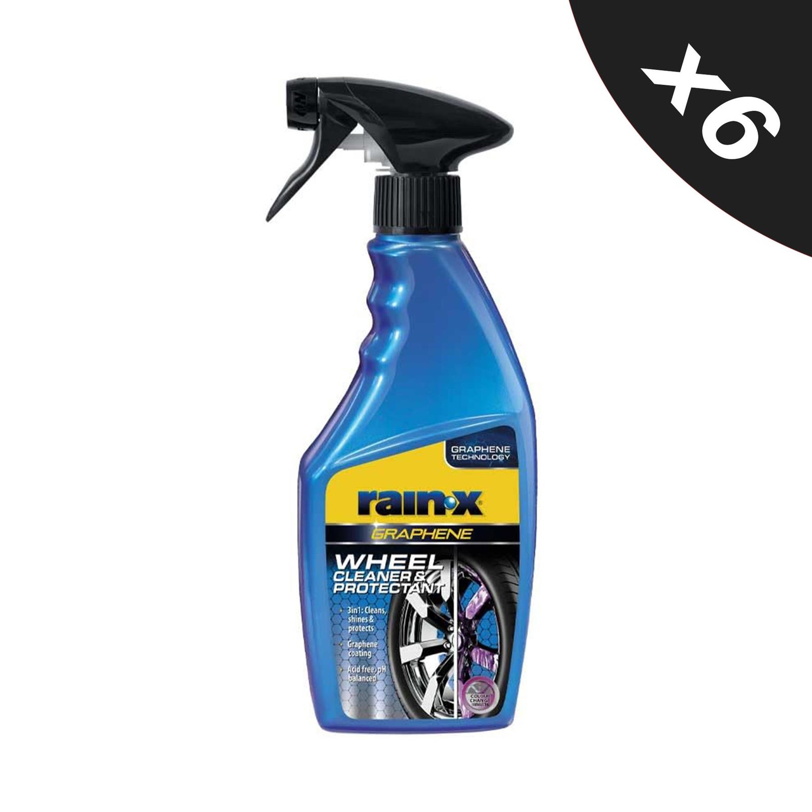 Rain-X ALLOY WHEEL FALLOUT CAR PAINT CLEANER IRON REMOVER CONTAMINANT 6x500ml