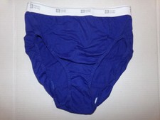 Vintage NOS "Hanes Her Way" Blue Cotton Signature Waistband Bikini Panties 8