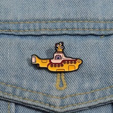Yellow Submarine Enamel Pin Badge Beatles Inspired Retro Music Brooch Gift