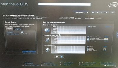 Intel NUC5i7RYH Mini PC _ i7-5557U @ 3.1 GHz _ 16GB RAM _ No SSD / OS