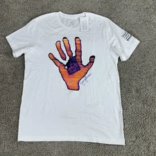 George Harrison Shirt Mens Large White Selby Gardens Gardener's Life Exhibit Tee