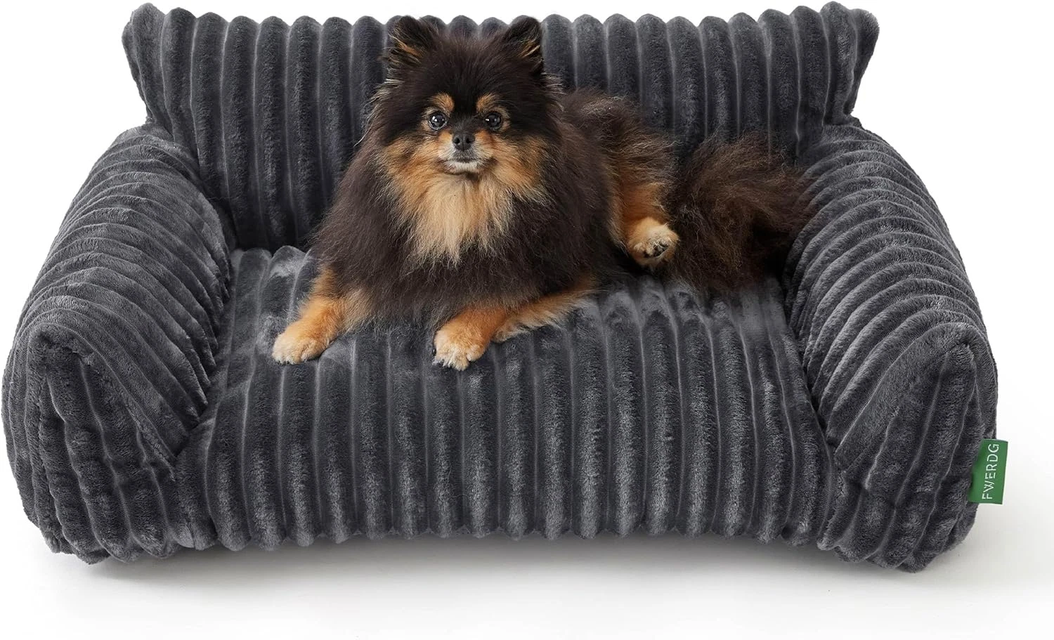 Small Dog Sofa Bed Cat Couch Plush Supportive Bolster Pet Bed Non Slip