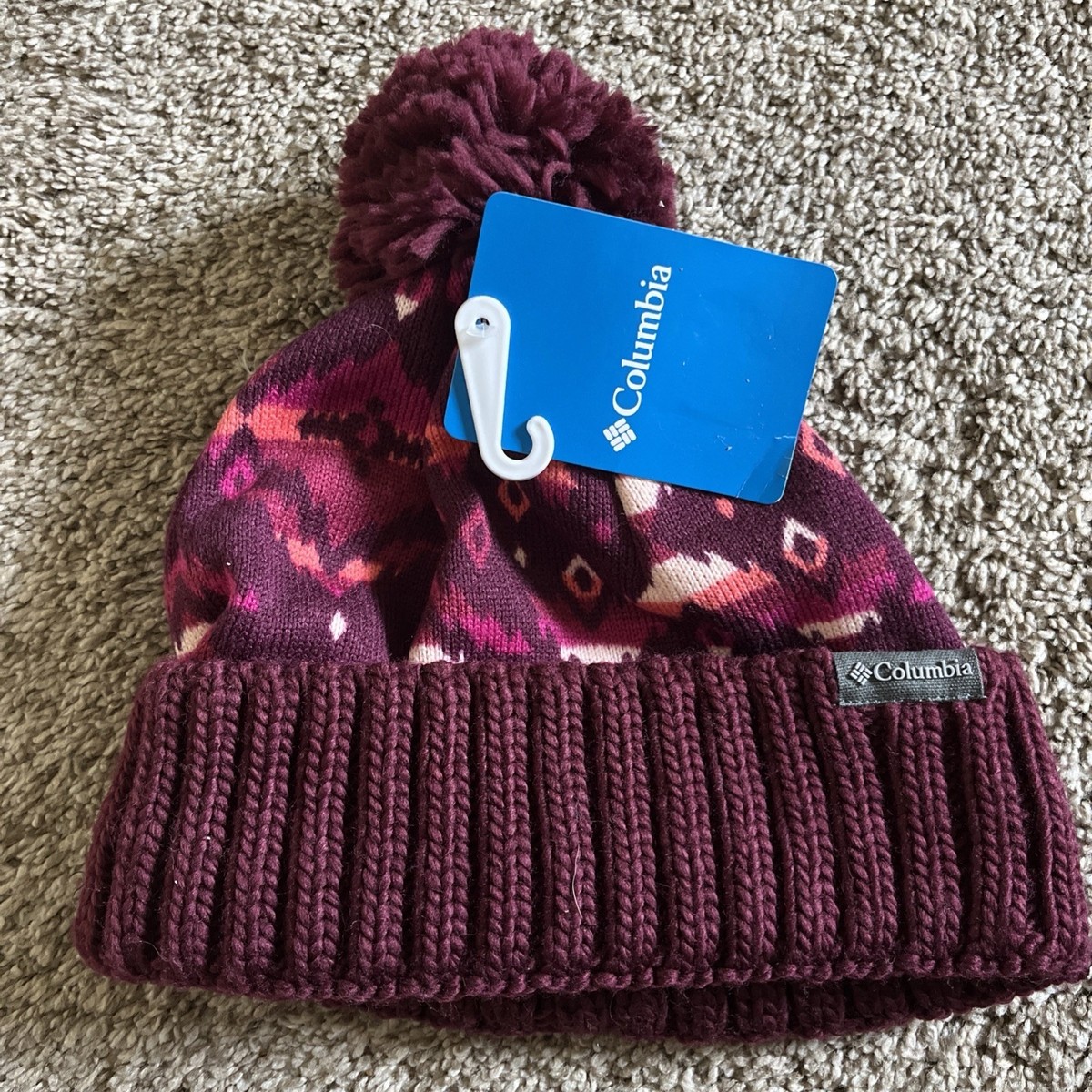 NWT Women’s Columbia Sweater Weather zoom Beanie Columbia Unisex Sweater Weather Pom Beanie, Black Heather  main image 2