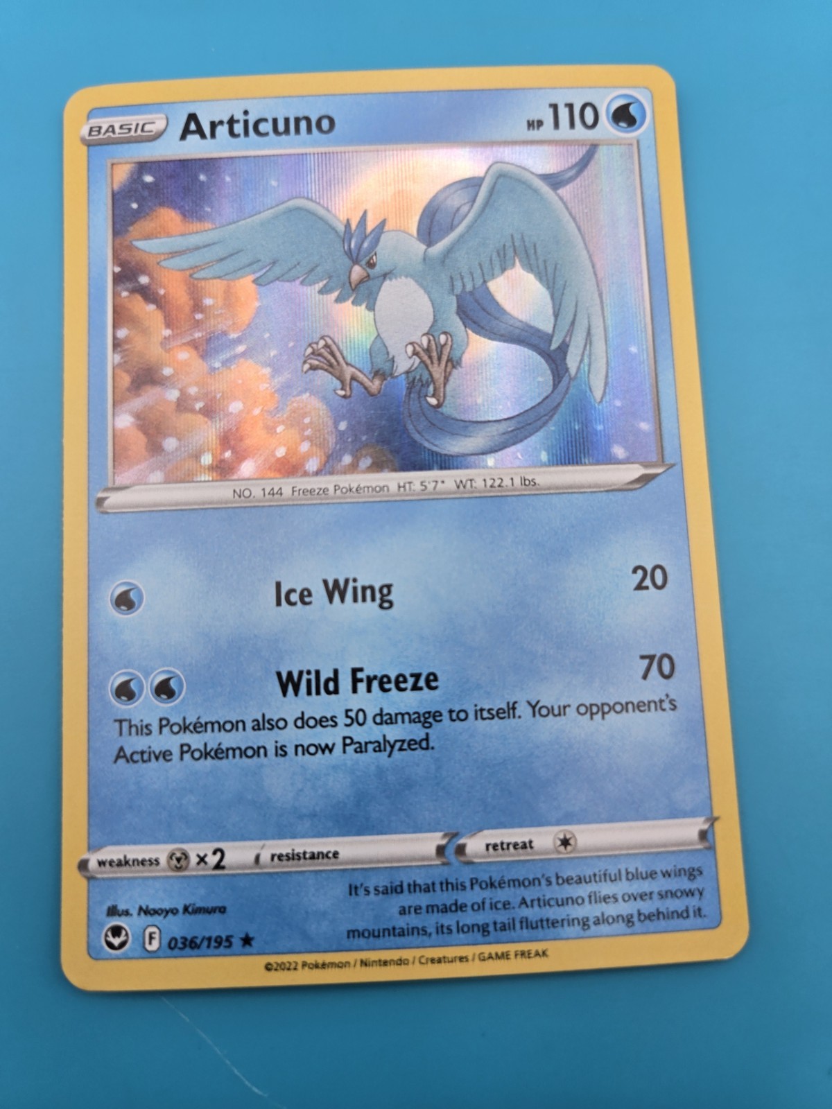 Articuno [Holo]  36/195 Pokémon TCG Silver Tempest LP
