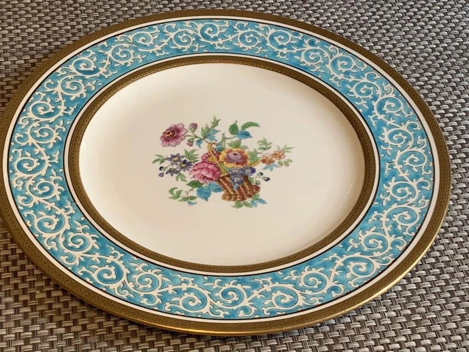 WEDGWOOD Plays Series Florencia Plato Antiguo Turquesa Diseño Floral Japón 27cm Foto 3 de 4
