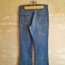 745. vintage blue Levi's bell bottom orange tab 70s denim jeans, 31x32 10 