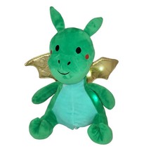 FAO Schwarz Plush Green Dragon Stuffed Animal Toy LED Lights Sound VIDEO