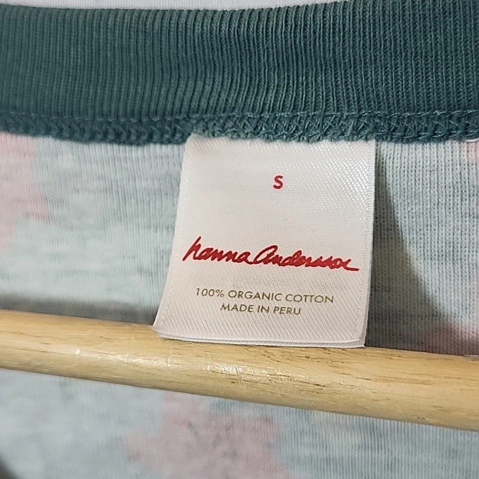 Hanna Andersson 睡衣套装女式圣诞花卉长约翰睡衣睡衣 S/M — 第 3/4 张图片