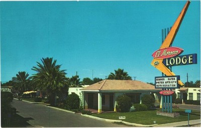 Mesa Arizona El Morocco Lodge View of The Guest Motel Vintage Postcard