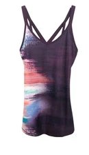 Calia by Carrie Underwood Loose Fit Cross Back Tank in Gothic Plum Size XS