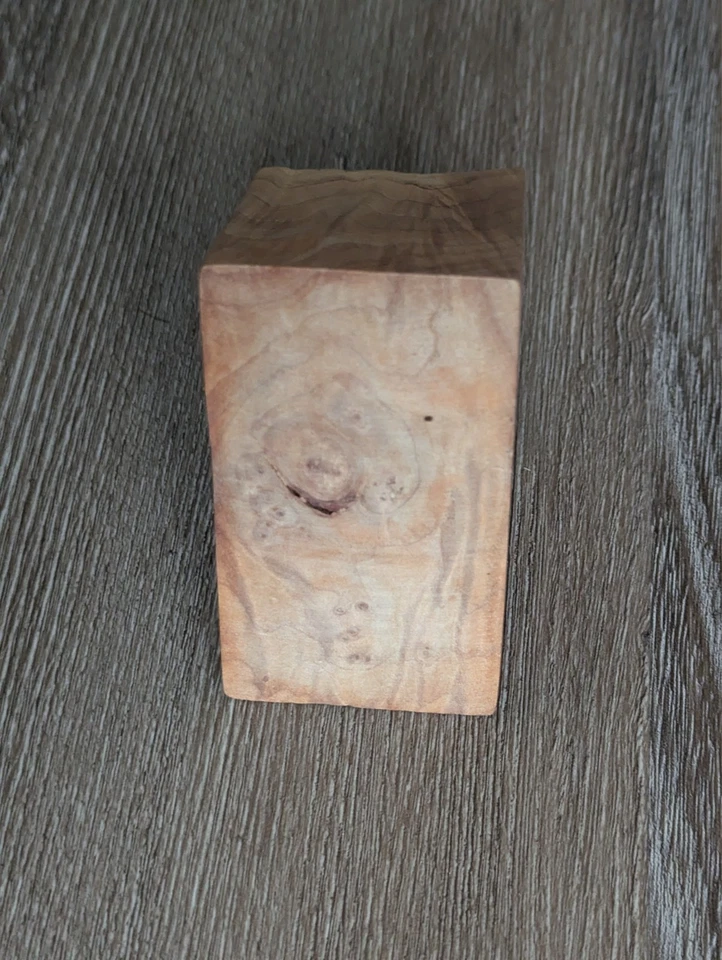 Reloj de Mesa Escritorio Cuarzo Madera Burl Estabilizado - Necesita Batería Nueva Foto 3 de 3