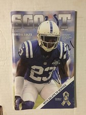 2013 Indianapolis Colts Vs Rams Scout Program Magazine Vontae Davis Signed