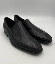 Bruno Magli Raging Leather Slip-on Black Leather Size 9 M Lightly worn MSRP $395