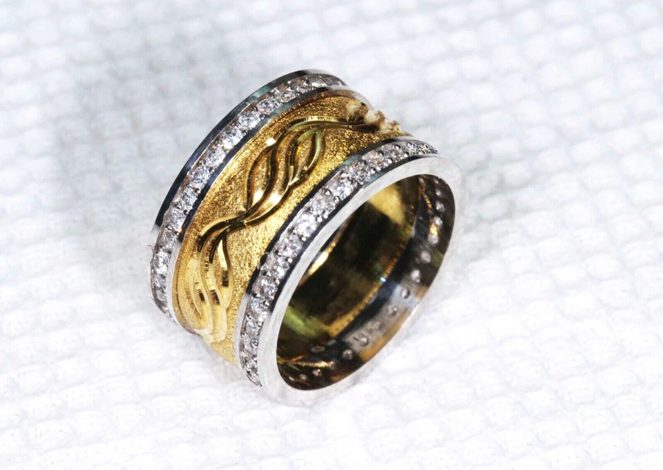 --- Bague en Argent 925/1000ème et Zircons - Réf.R1062-5 --B8 - Photo 1/1