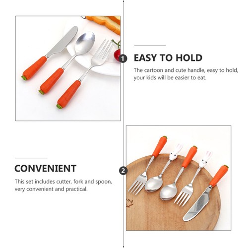 Children's Cutlery Set Fun Utensils for Kids Kitchen Baby Toddler Forks - Picture 6 of 12