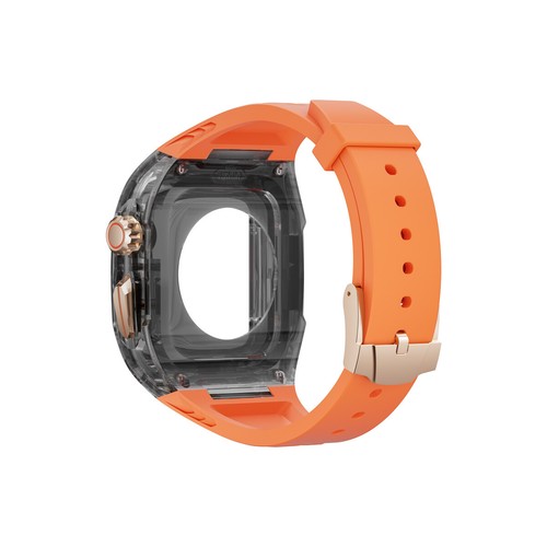 Custodia Trasparente Cinturino Silicone per Apple Watch Ultra e Ultra2 49mm 40/41/44/45mm - Foto 27 di 63