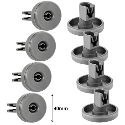 8 x Unterkorb Gestell Rad große Rollen für Matsui Geschirrspüler 40 mm