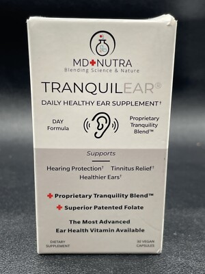 Tranquil Ear Health & Tinnitus Relief Daytime Formula All-Natural 30 Vegan Caps