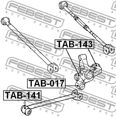 Rear ASSY Wheel Hub Knuckle Arm Bush for Toyota Camry Harrier 2wd 