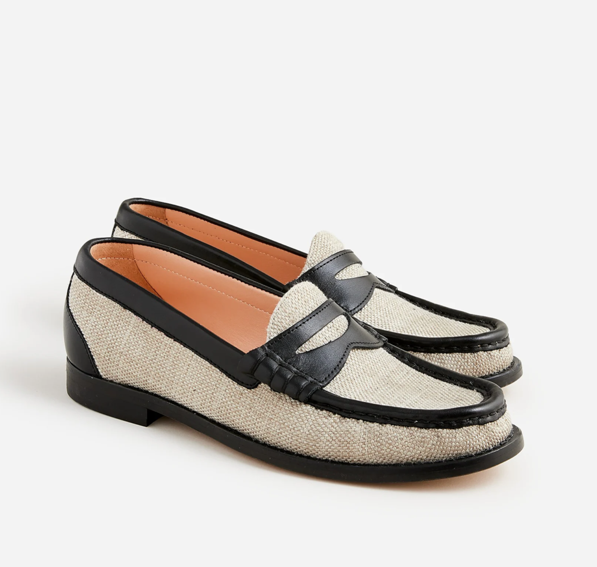 New $198 MISMATCH Sizes Winona Penny Loafers in Spanish Canvas